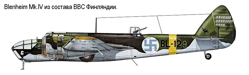 Blenheim Mk.IV из состава ВВС Финляндии.