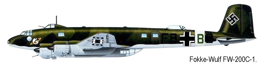 Немецкий тяжёлый транспортный самолёт FW-200