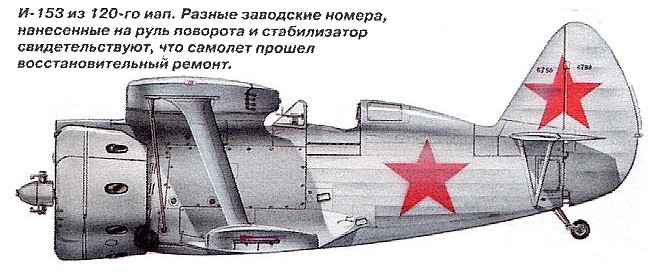 Самолёт И-153 из состава 120-го ИАП.