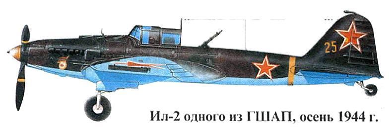 Штурмовик Ил-2 одного из Гвардейских полков.