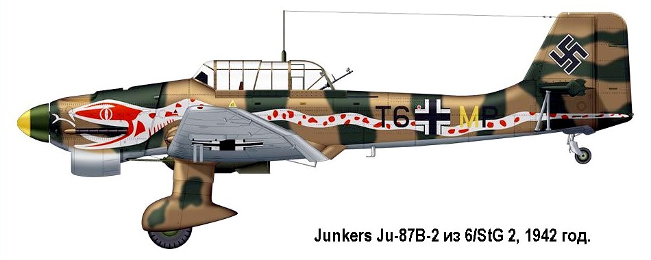 Немецкий пикировщик Ju-87B-2