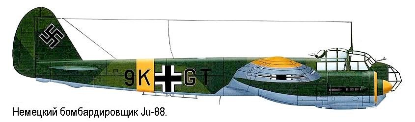 Бомбардировщик Ju-88.