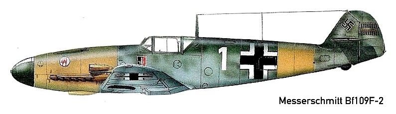 Истребитель Ме-109F-2.
