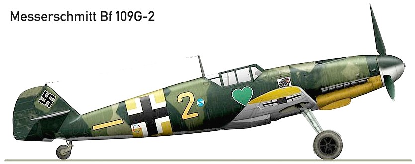 Немецкий истребитель Me-109G-2