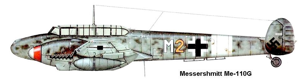 Немецкий самолёт Ме-110G.