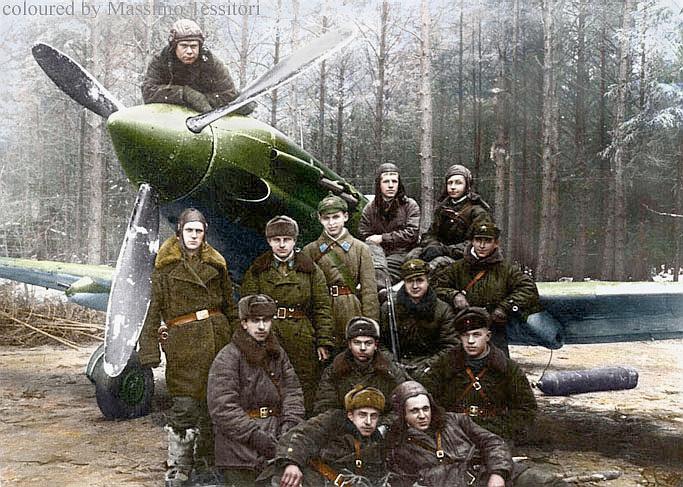 Группа лётчиков 180-го ИАП. 1941 год.