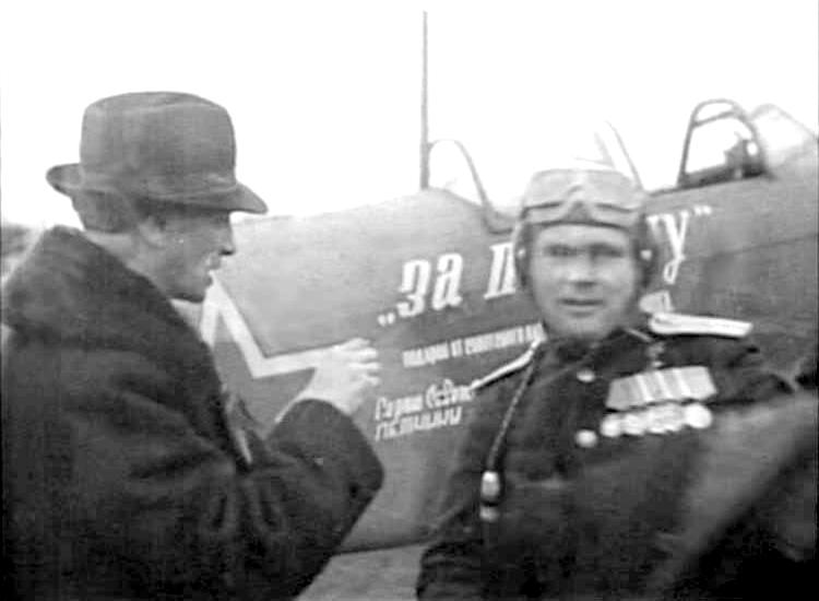 В.Мессинг и К.Ковалёв у Як-9Т.
