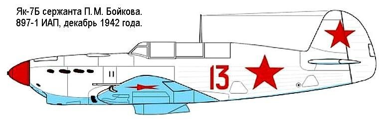 Як-7Б П.М.Бойкова.