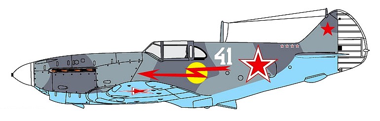 ЛаГГ-3 ст.летенанта В. И. Хряева.