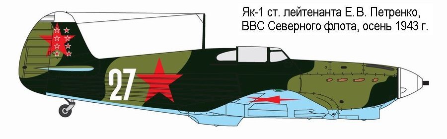 Як-1 капитана Е.В.Петренко.
