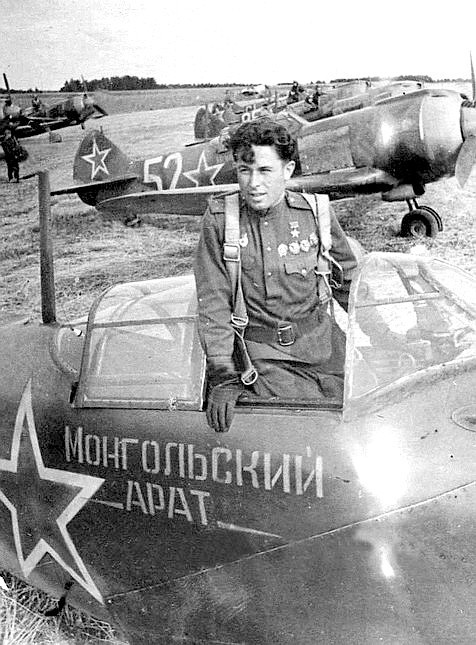 А.И.Майоров в кабине Ла-5. 26.07.1944 г.