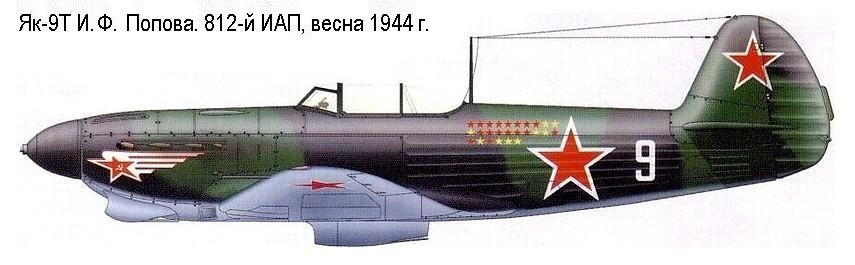 Як-9 И.Ф.Попова. Весна 1944 г.