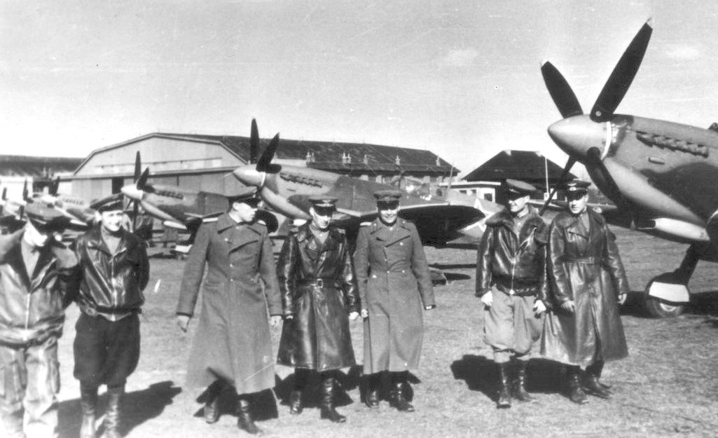 А.С.Шацкий с товарищами. Весна 1945 г.
