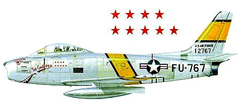 F-86 майора Феликса Эслы.