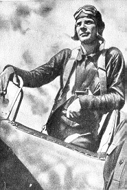 Сергей Грицевец в кабине своего самолёта. Халкин - Гол, лето 1939 г.