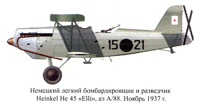 Немецкий самолёт Не-45