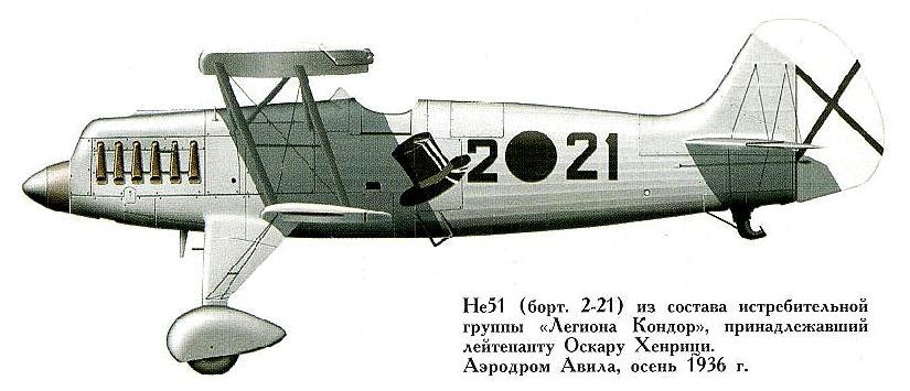 Самолёт Не-51 лейтенанта Оскара Хенрици.