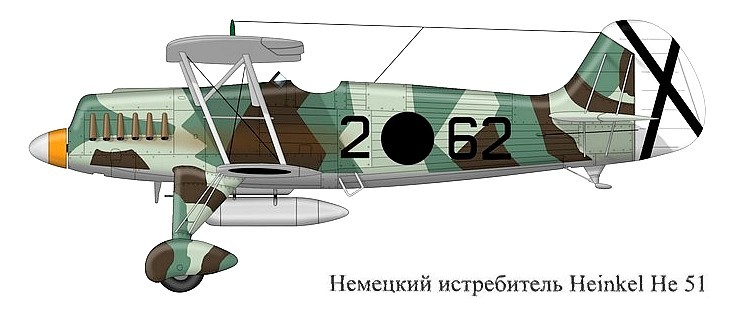 Самолёт Heinkel He-51В.