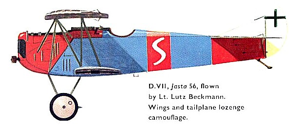 Fokker D.VII Людвига Бекманна.