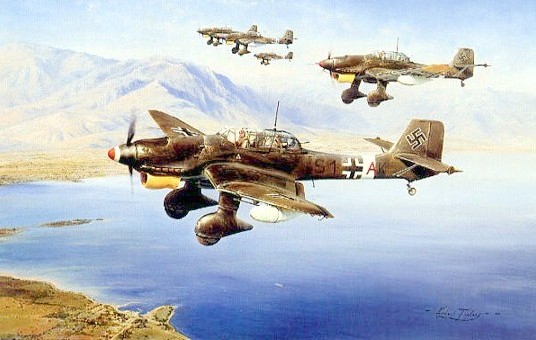 Пикировщики Ju-87 над Мальтой 