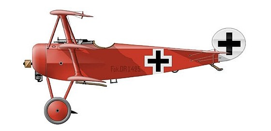 Fokker Dr.1 на котором был сбит Манфред фон Рихтгофен