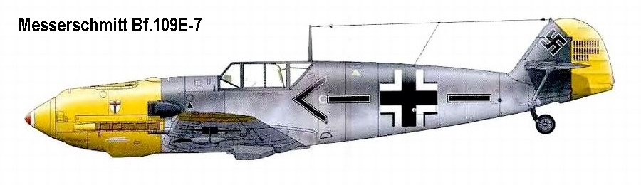 Истребитель Bf.109Е-7.