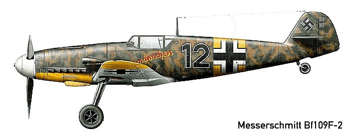 Самолёт Me-109F-2.