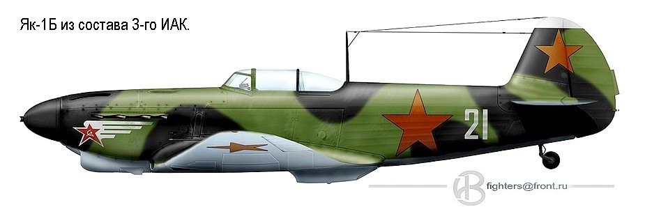 Як-1 из 3-го ИАК, 1943 г.