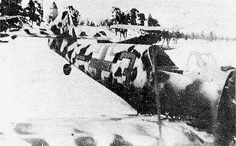 Bf.109G-2 Мюллера после посадки...