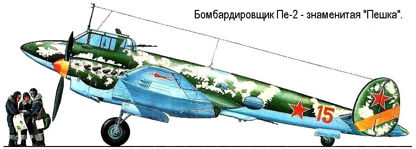 Бомбардировщик Пе-2.