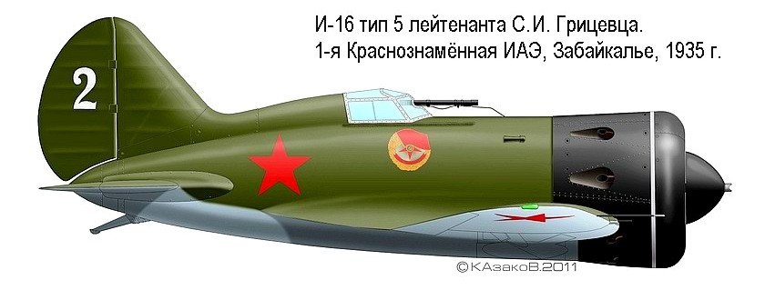 И-16 тип 50 С.И.Грицевца, 1935 г.