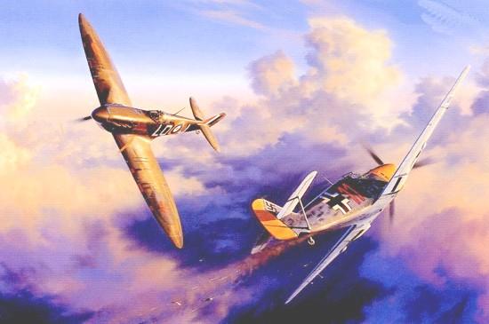 Воздушный бой в небе Англии, 1940 год.